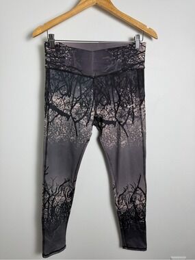 Nike Women’s L Printed Training Leggings Gray Black